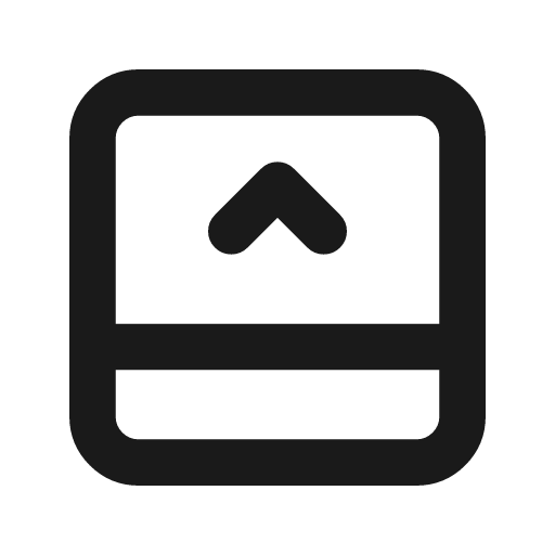 Layout bottombar expand icon, line style, from Tabler Icons