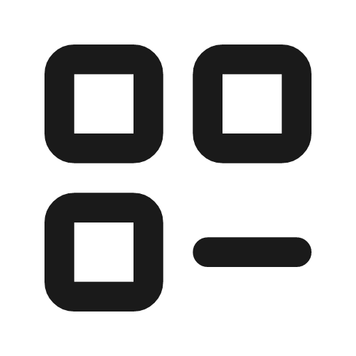 Layout grid remove icon, line style, from Tabler Icons
