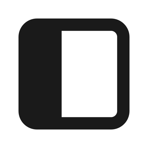 Layout sidebar filled icon, filled style, from Tabler Icons