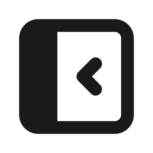 Layout sidebar left collapse filled icon, filled style, from Tabler Icons