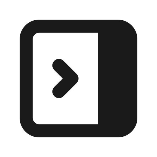 Layout sidebar right collapse filled icon, filled style, from Tabler Icons