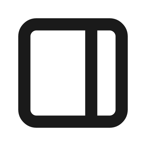 Layout sidebar right icon, line style, from Tabler Icons
