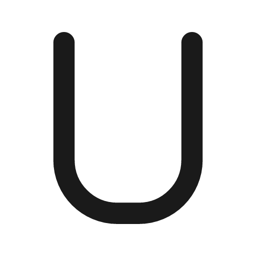 Letter u icon, line style, from Tabler Icons