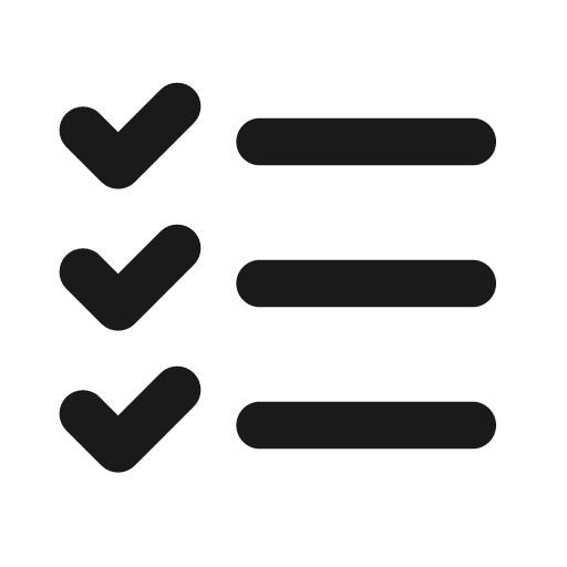List check filled icon, filled style, from Tabler Icons
