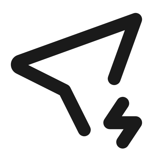 Location bolt icon, line style, from Tabler Icons