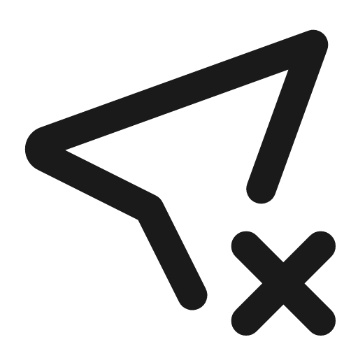 Location broken icon, line style, from Tabler Icons