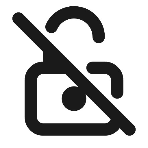 Lock open off icon, line style, from Tabler Icons