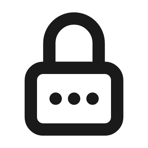Lock password icon, line style, from Tabler Icons