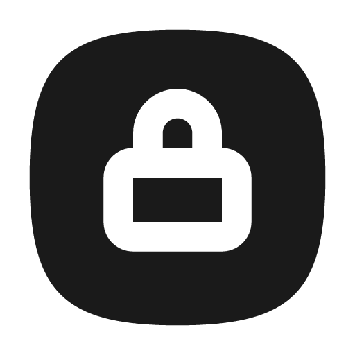 Lock square rounded filled icon, filled style, from Tabler Icons