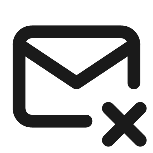 Mail x icon, line style, from Tabler Icons