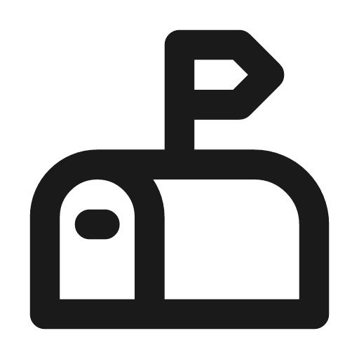 Mailbox icon, line style, from Tabler Icons