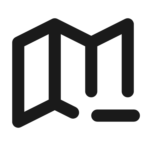 Map minus icon, line style, from Tabler Icons