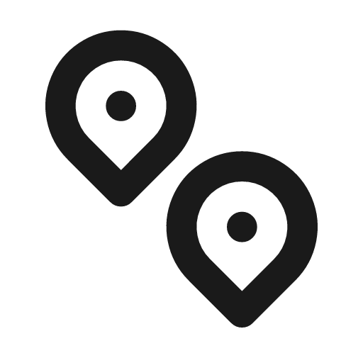 Map pins icon, line style, from Tabler Icons