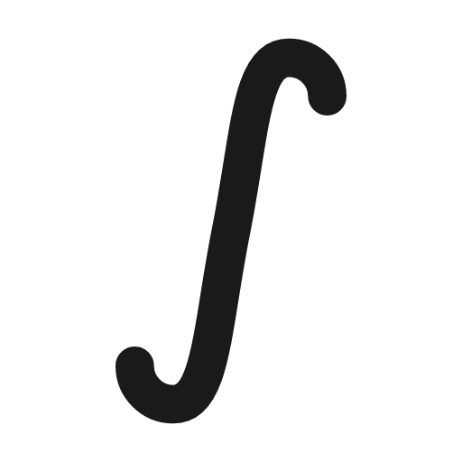 Math integral icon, line style, from Tabler Icons