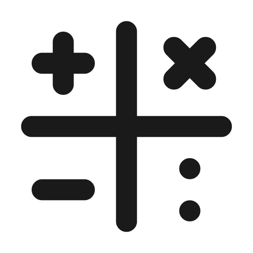 Math symbols icon, line style, from Tabler Icons