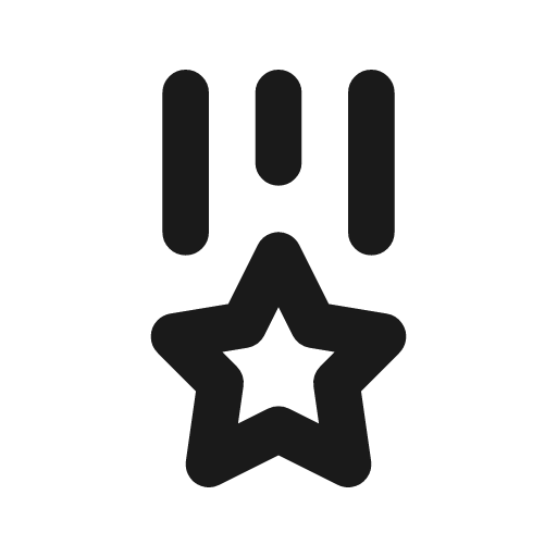 Medal icon, line style, from Tabler Icons