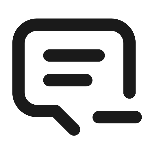 Message 2 minus icon, line style, from Tabler Icons