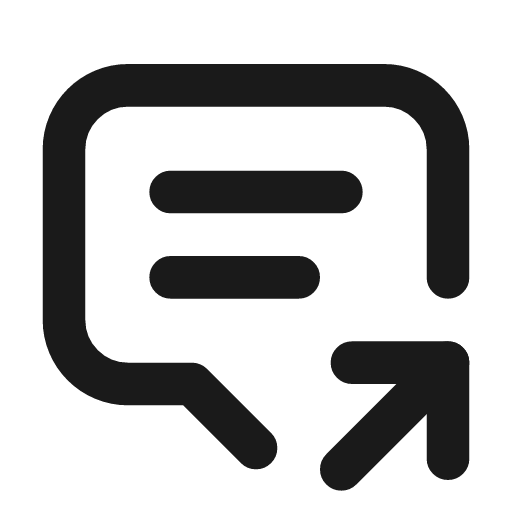 Message 2 share icon, line style, from Tabler Icons