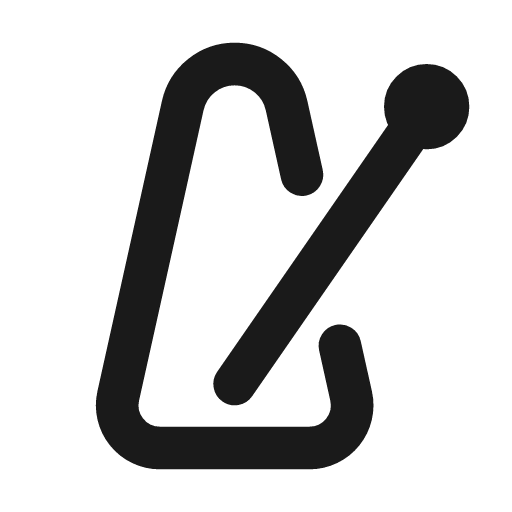 Metronome icon, line style, from Tabler Icons