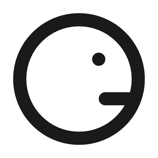 Mood look right icon, line style, from Tabler Icons