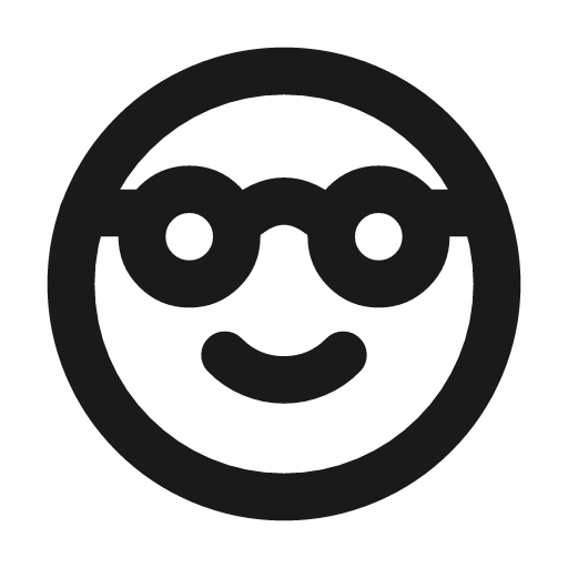 Mood nerd icon, line style, from Tabler Icons