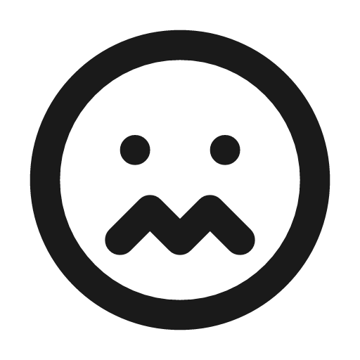 Mood nervous icon, line style, from Tabler Icons