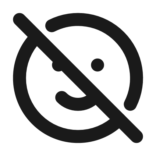 Mood off icon, line style, from Tabler Icons