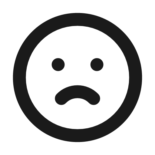 Mood sad icon, line style, from Tabler Icons