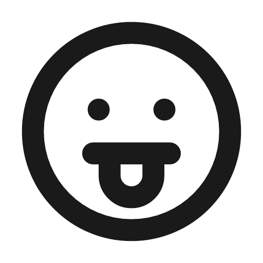 Mood tongue icon, line style, from Tabler Icons