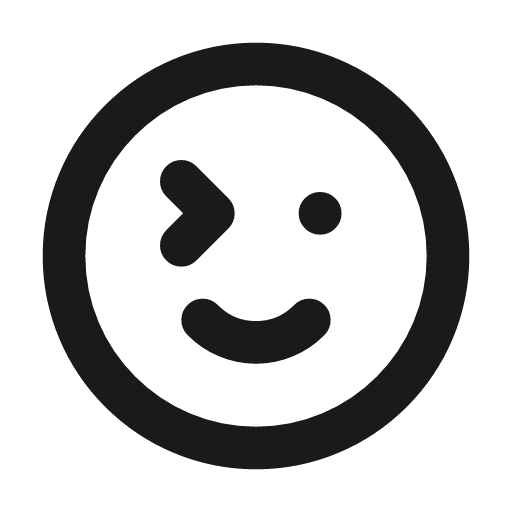 Mood wink icon, line style, from Tabler Icons