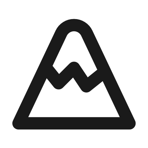 Mountain icon, line style, from Tabler Icons