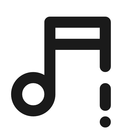 Music exclamation icon, line style, from Tabler Icons