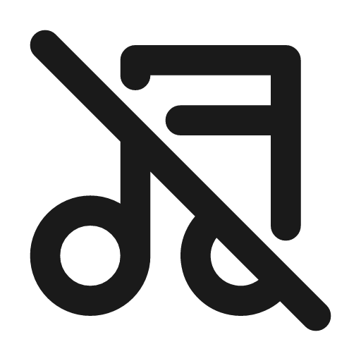Music off icon, line style, from Tabler Icons