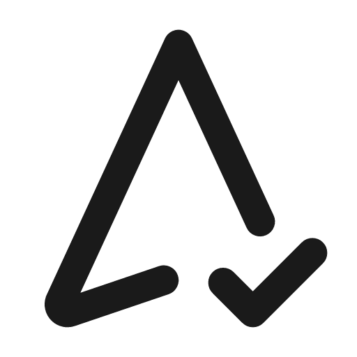 Navigation check icon, line style, from Tabler Icons