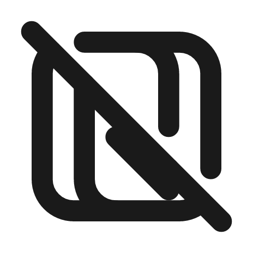 Nfc off icon, line style, from Tabler Icons
