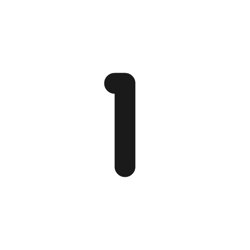 Number 1 small icon, line style, from Tabler Icons