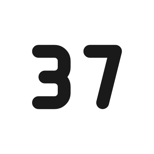 Number 37 small icon, line style, from Tabler Icons