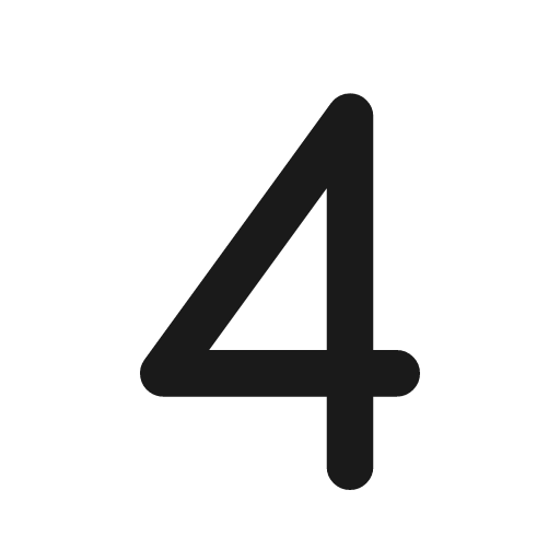 Number 4 icon, line style, from Tabler Icons