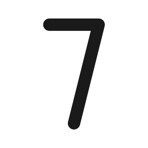 Number 7 icon, line style, from Tabler Icons