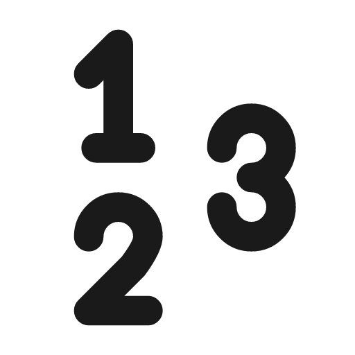 Numbers icon, line style, from Tabler Icons