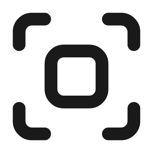 Object scan icon, line style, from Tabler Icons