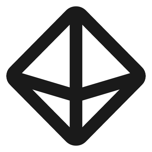Octahedron icon, line style, from Tabler Icons
