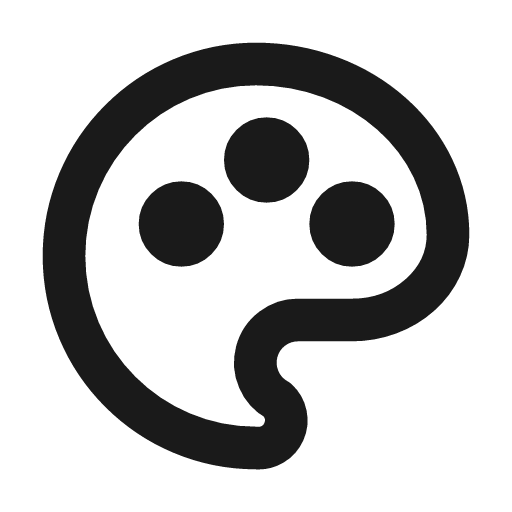 Palette icon, line style, from Tabler Icons