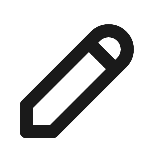 Pencil icon, line style, from Tabler Icons
