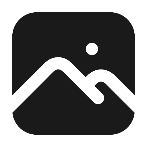 Photo filled icon, filled style, from Tabler Icons