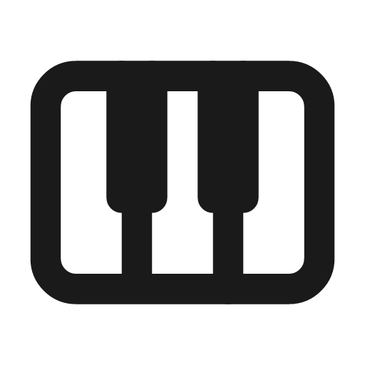 Piano icon, line style, from Tabler Icons