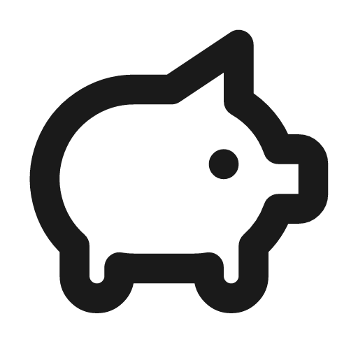 Pig icon, line style, from Tabler Icons