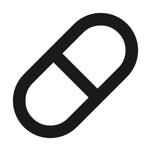Pill icon, line style, from Tabler Icons