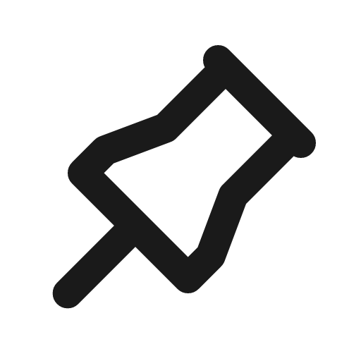 Pin icon, line style, from Tabler Icons