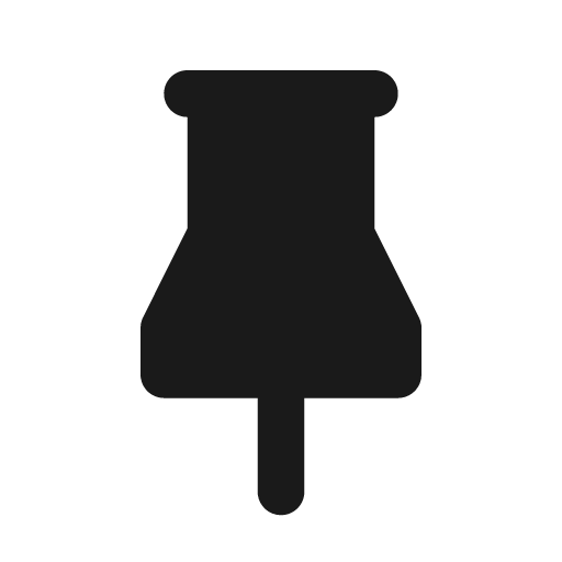 Pinned filled icon, filled style, from Tabler Icons
